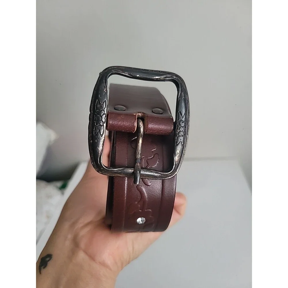 The Limited Chocolate Brown Boho Belt Sz M Western Rodeo Cowgirl Bohemian